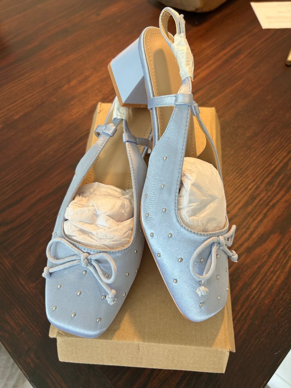 Baby Blue Sandals Size 7 1/2 New in Box